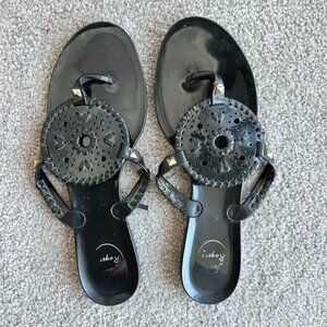 Jack Rogers Black Thong Sandals